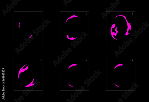 Shine poison explosion effect. Poison explosion animation effect. Animation sprite sheet for games, cartoon or animation. vector style animation effect 1576.
