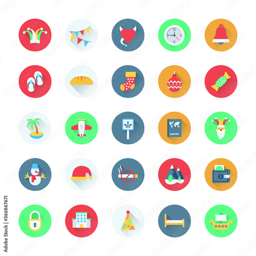 Summer and Holidays Vector Icons 8 Summer and Holidays Vector Icons 8