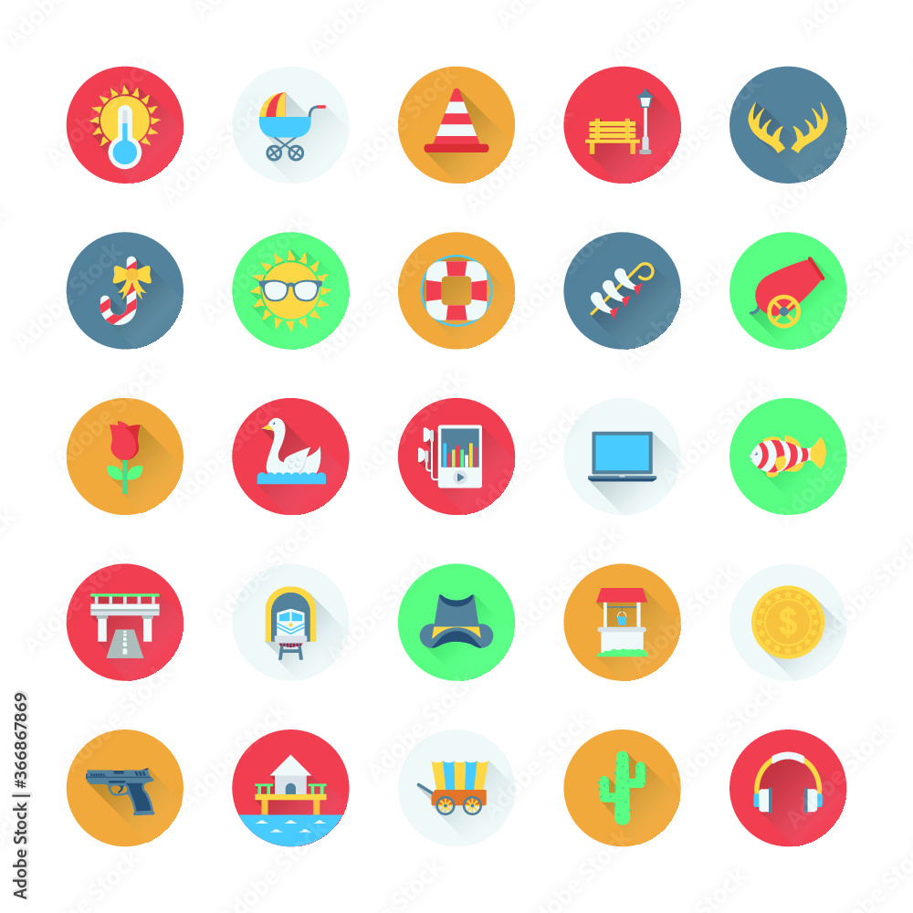 Summer and Holidays Vector Icons 19 Summer and Holidays Vector Icons 19
