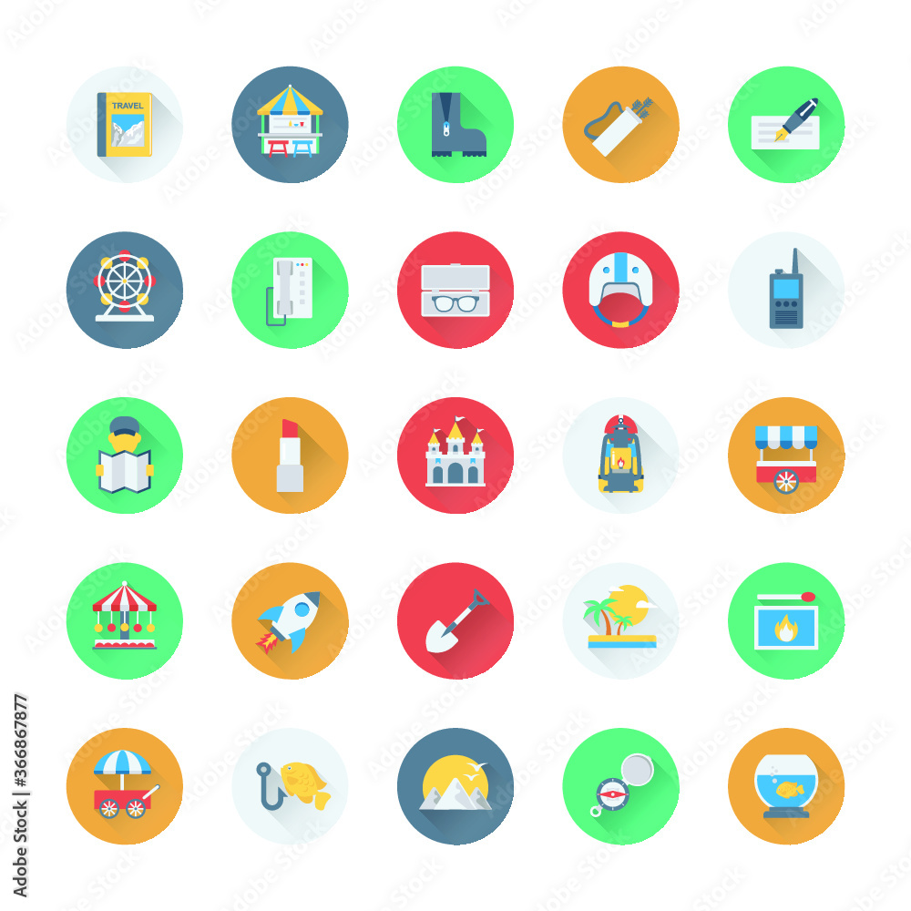 Summer and Holidays Vector Icons 20 Summer and Holidays Vector Icons 20