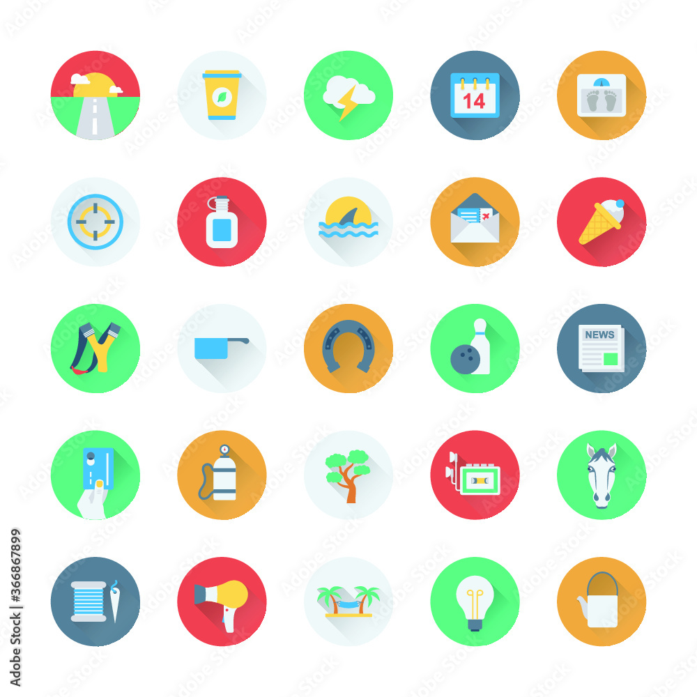 Summer and Holidays Vector Icons 22 Summer and Holidays Vector Icons 22