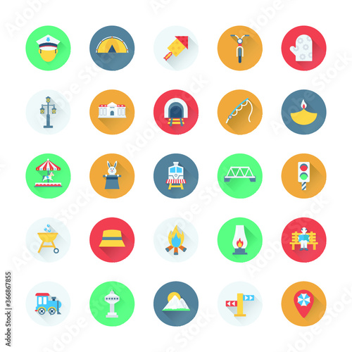 Summer and Holidays Vector Icons 18