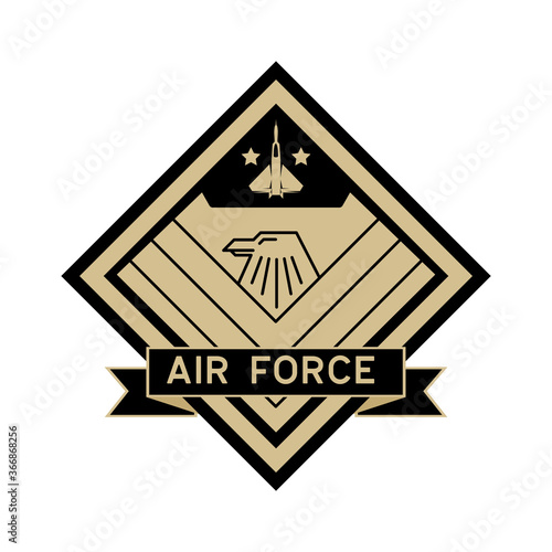 army badge logo isolated on white background, vector illustration