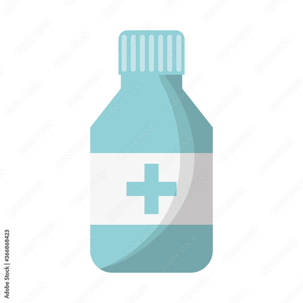Obraz premium medicine bottle drug line and fill style