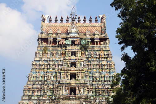 Old Hindu god shiva Temple in Thirukkadaiyur 