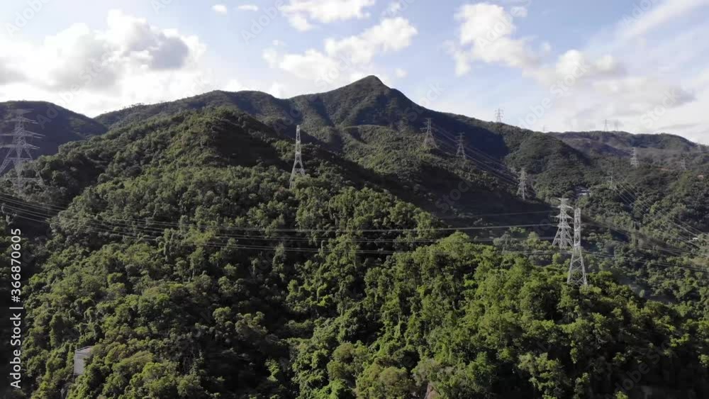 Aerial photography track shot mountain