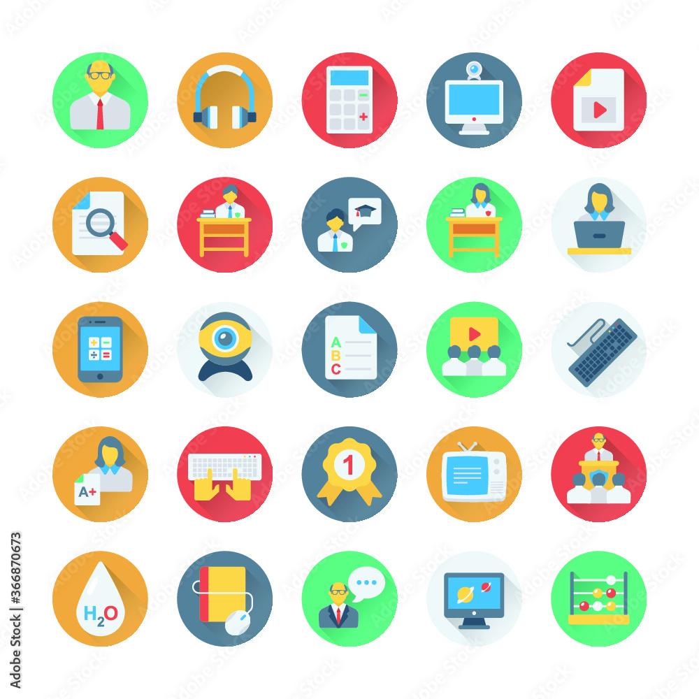 School and Education Vector Icons 12