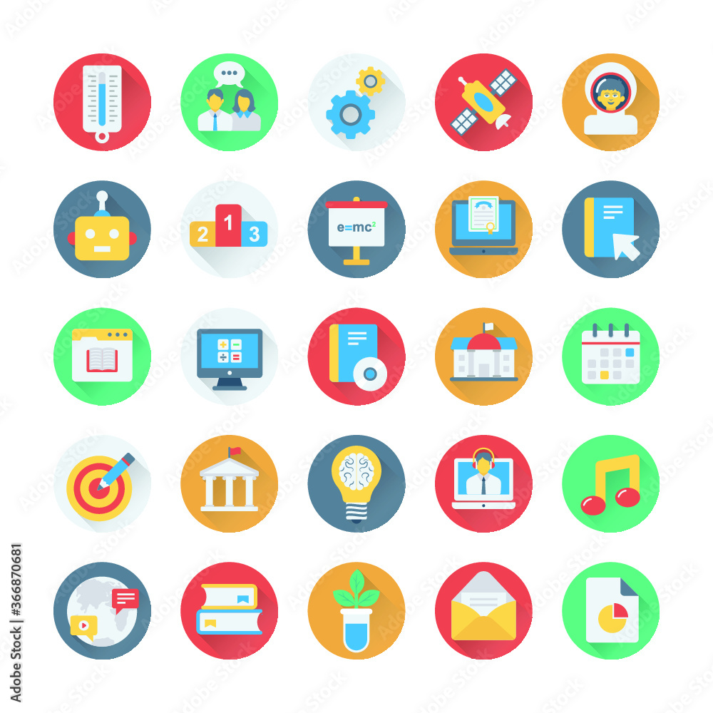 School and Education Vector Icons 13 School and Education Vector Icons 13