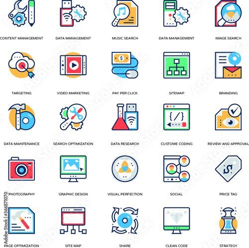 Seo and Marketing Vector Icons 12