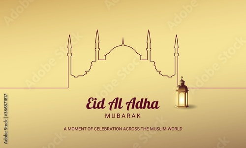 Eid Al Adha Background. Fit for greeting card, wallpaper and other.