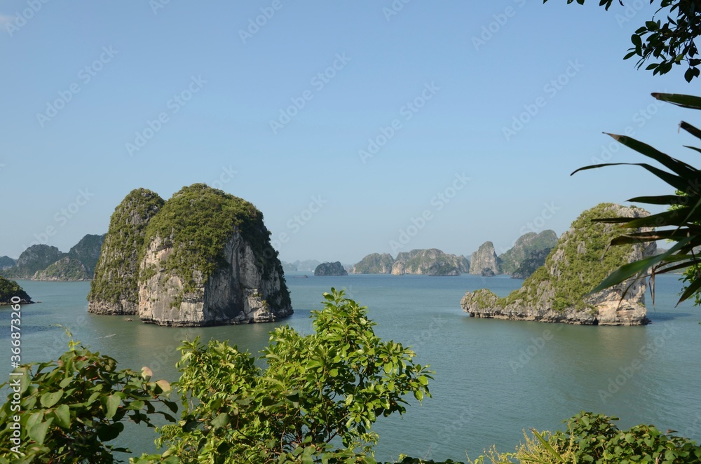 View of Halong Bay in North East Vietnam