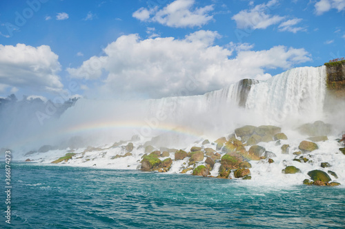 Panorama of Niagara falls in summer