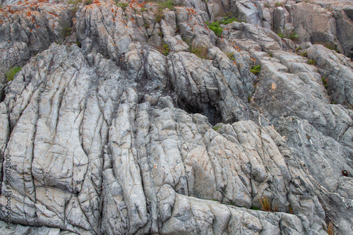 gray stone texture with inclusion and homogeneous background of the rock