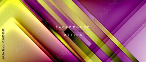 Dynamic lines on fluid color gradient. Trendy geometric abstract background for your text, logo or graphics
