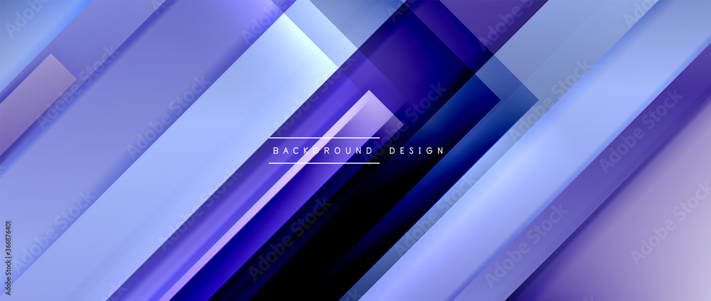 Fototapeta premium Dynamic lines on fluid color gradient. Trendy geometric abstract background for your text, logo or graphics