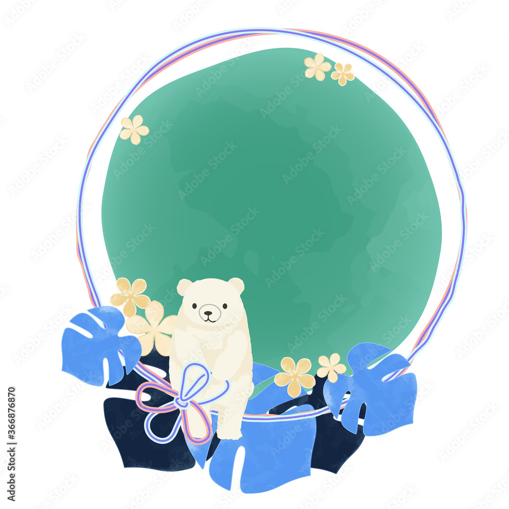 Obraz premium Tropical plant polar bear