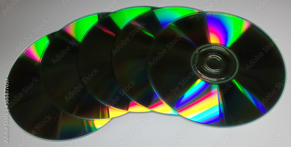 CD Rainbow Reflection on Gray Background. CD Rainbow Reflection on Gray Background.