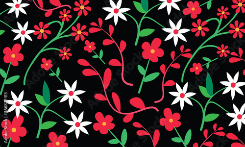 seamless vector art  floral background design