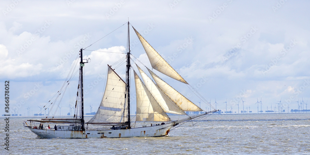 Fototapeta premium sailing ship in the sea