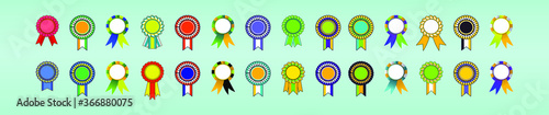 a set of cockade with ribbon, vector illustration