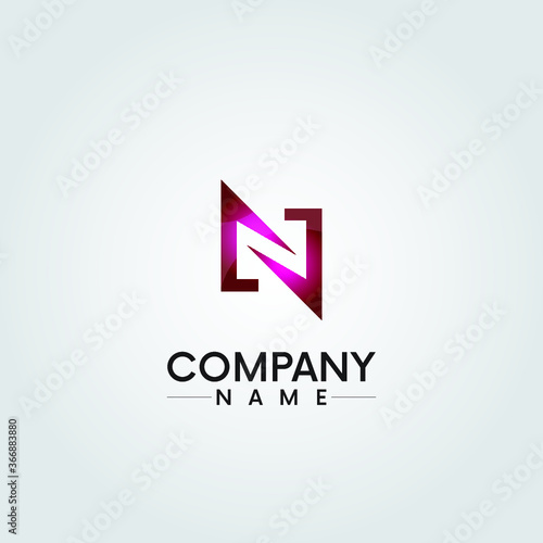 N type logo design