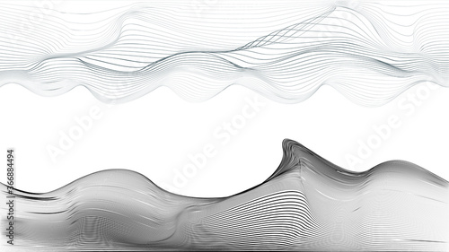 Abstract flow lines background . Fluid wavy shape .Striped linear pattern . Music sound wave . Vector illustration