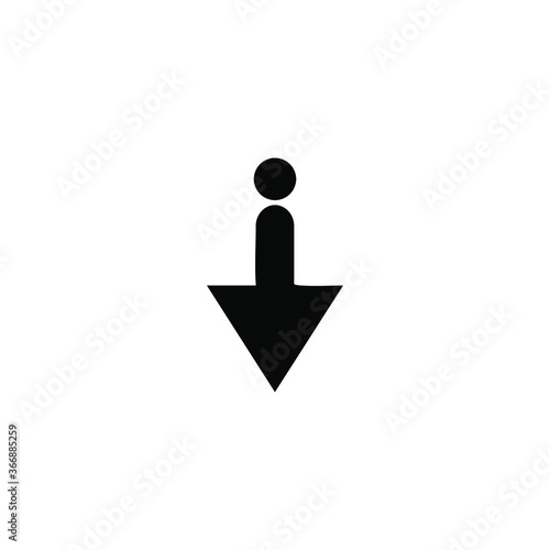 arraw and i letter vector logo initial