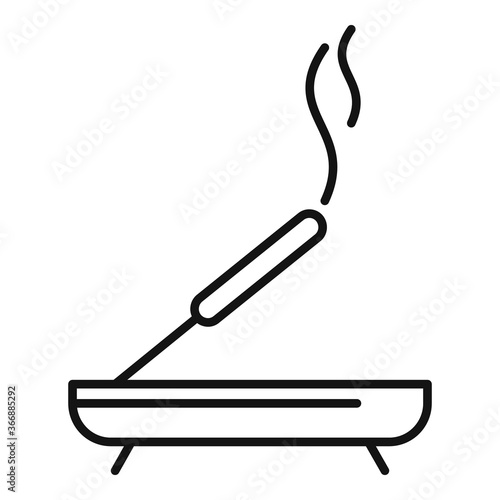 Smoking stick icon. Outline smoking stick vector icon for web design isolated on white background