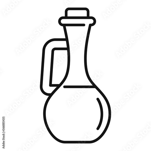 Ayurveda oil bottle icon. Outline ayurveda oil bottle vector icon for web design isolated on white background