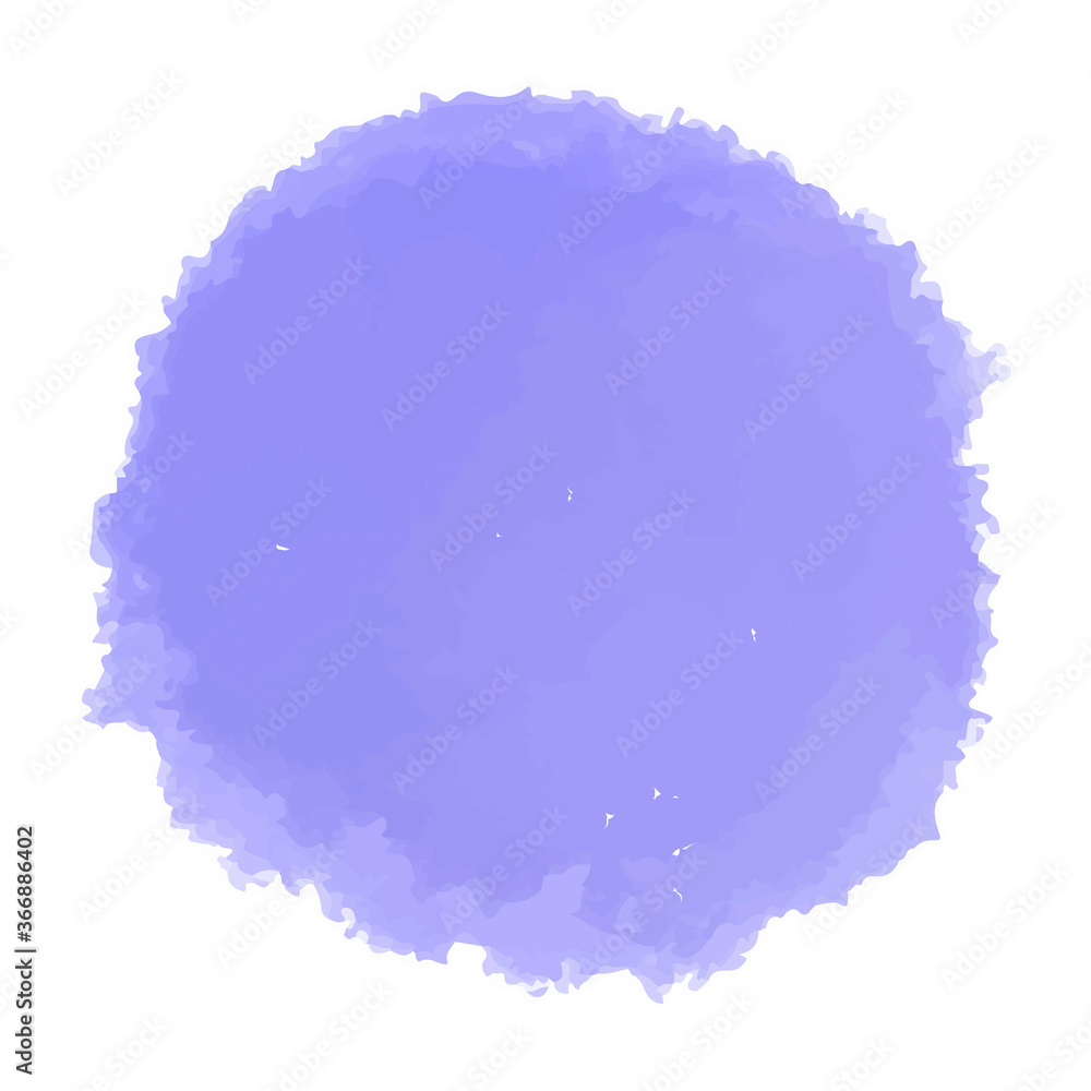 Watercolor blue cover on a white background, vector stock illustration. For design and decoration, logo, business card, banner, social media