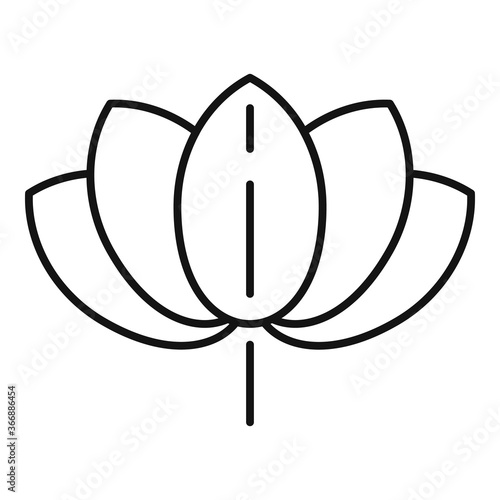 Phytotherapy lotus flower icon. Outline phytotherapy lotus flower vector icon for web design isolated on white background