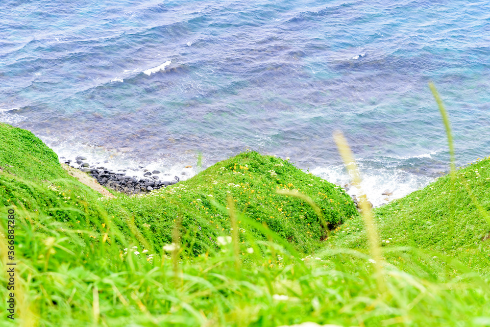 北海道　礼文島・ゴロタ岬からの眺望