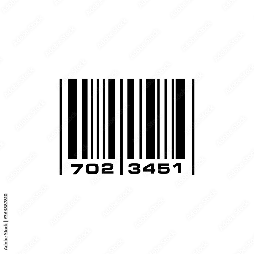 Barcode icons, barcode scanner icons in a trendy flat design
