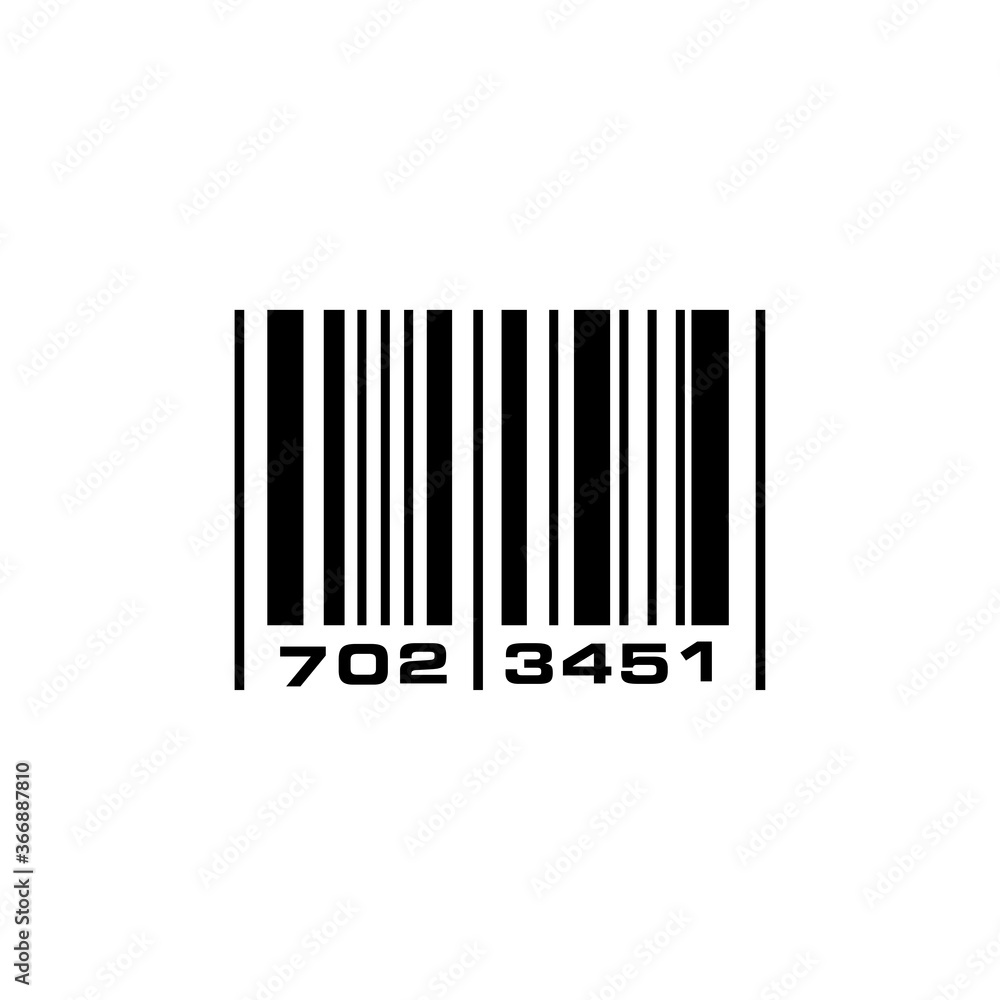 Barcode icons, barcode scanner icons in a trendy flat design Barcode icons, barcode scanner icons in a trendy flat design