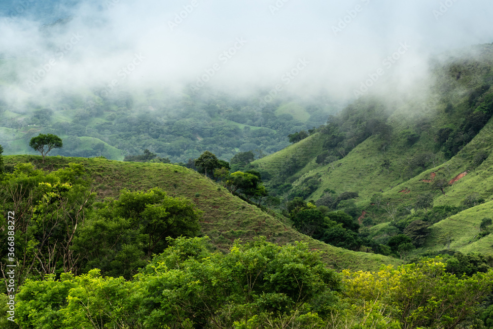 Clouds hanging in the hills of Monteverde