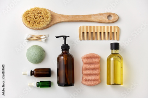 Obraz na plátně beauty, sustainability and eco living concept - natural cosmetics and bodycare e