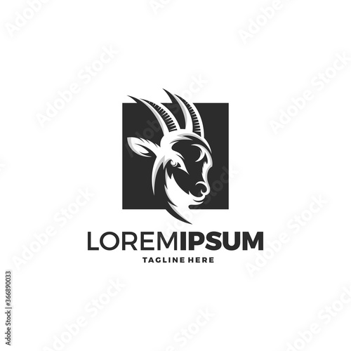 goat logo icon design vector template
