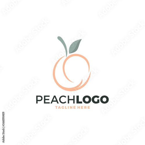Creative Peach Orange Logo Symbol Design Illustration
