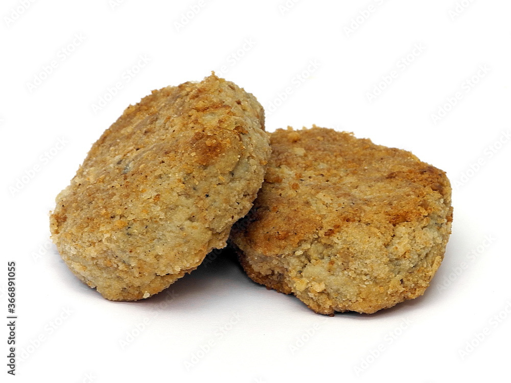 Meat cutlet. Isolate on white. Meat cutlet. Isolate on white.