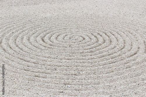 枯山水の砂紋 in京都