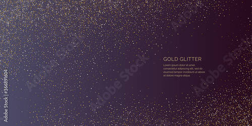 Background with gold glitter to place the inscription.
