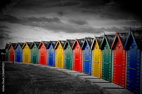 Dawlish Warren Beach Huts Devon England photo