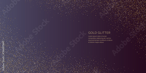 Background with gold glitter to place the inscription.