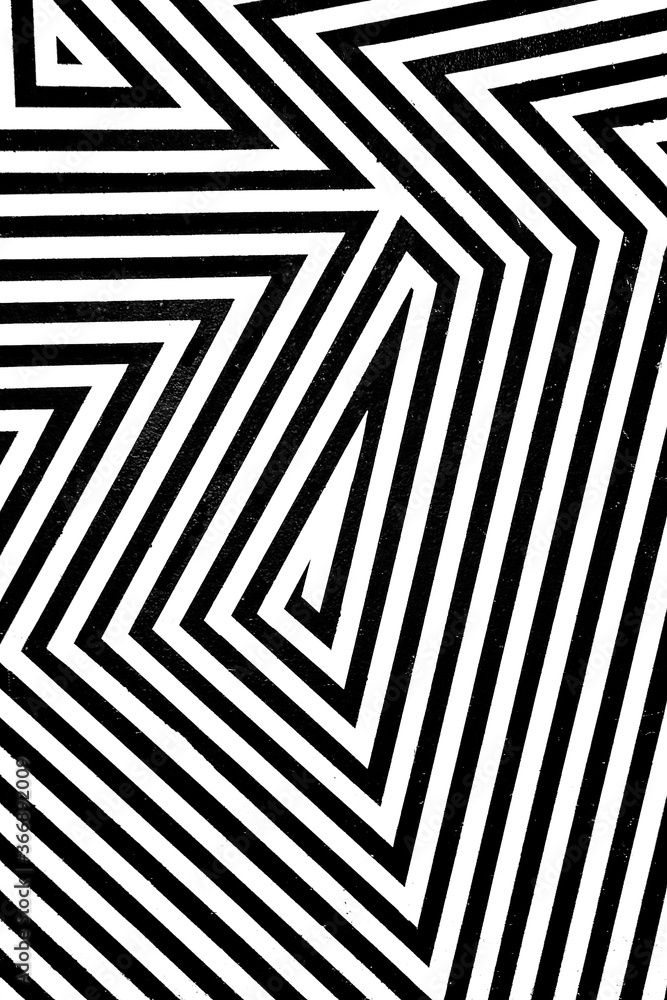 geometric labyrinth with black and white lines geometric labyrinth with black and white lines