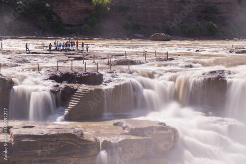 Hukou Waterfall of the Yellow River in Shanxi Province, China photo