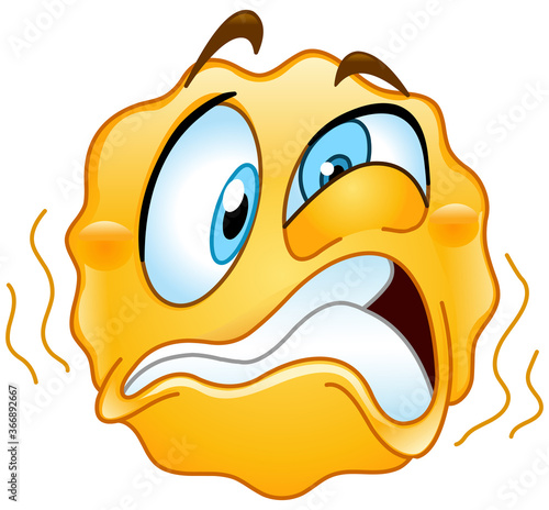 Emoji emoticon vibrating or trembling