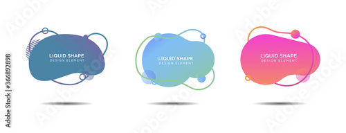 liquid dynamic shape abstract background template