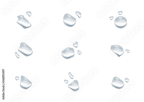 realistic water drop vectors isolated on white background ep42