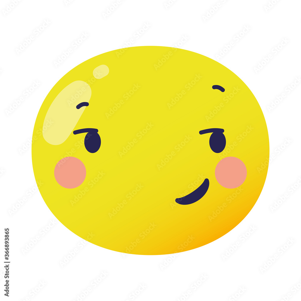 Fototapeta premium happy emoji face classic flat style icon