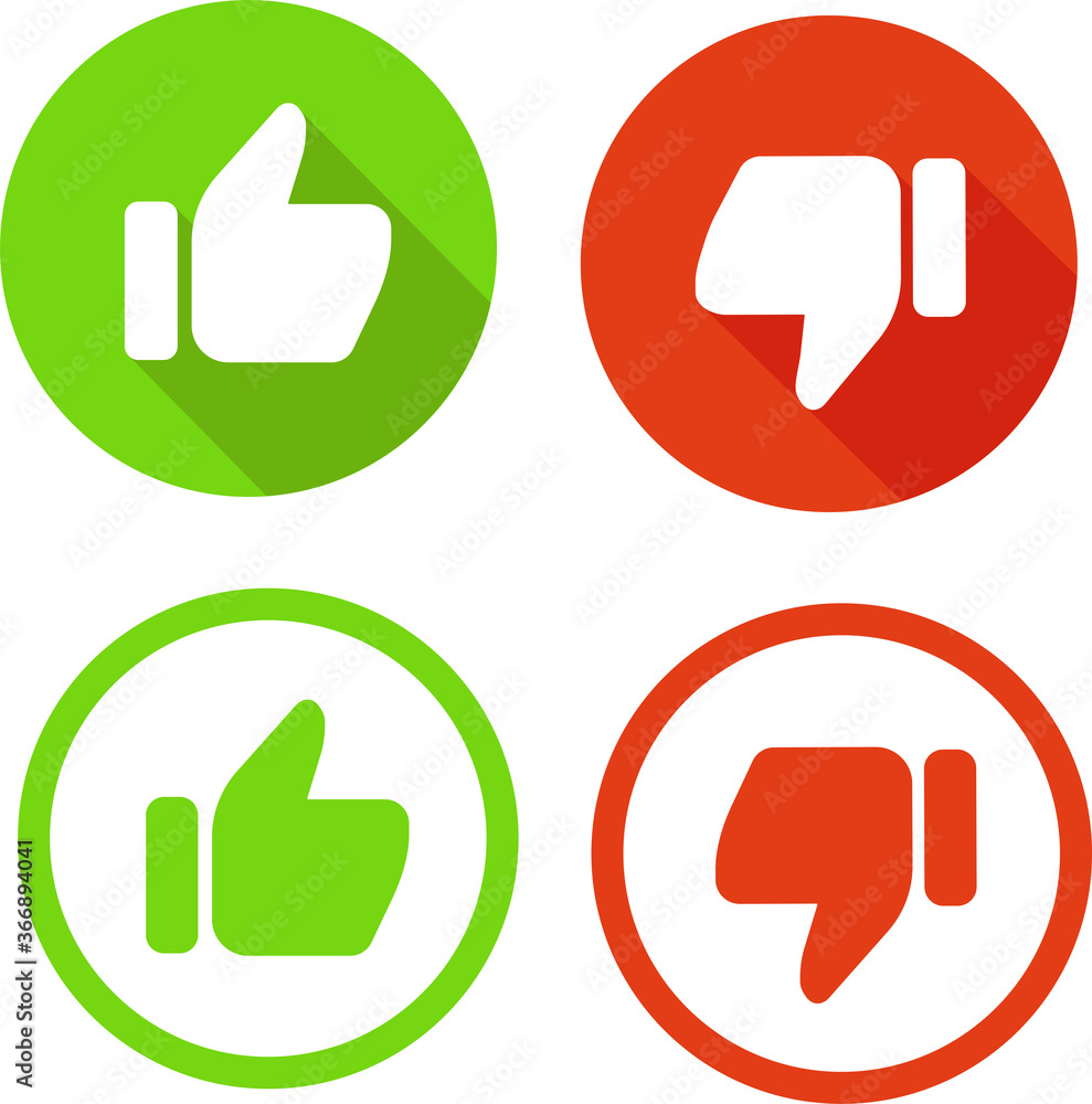 Like and dislike icons collection vector